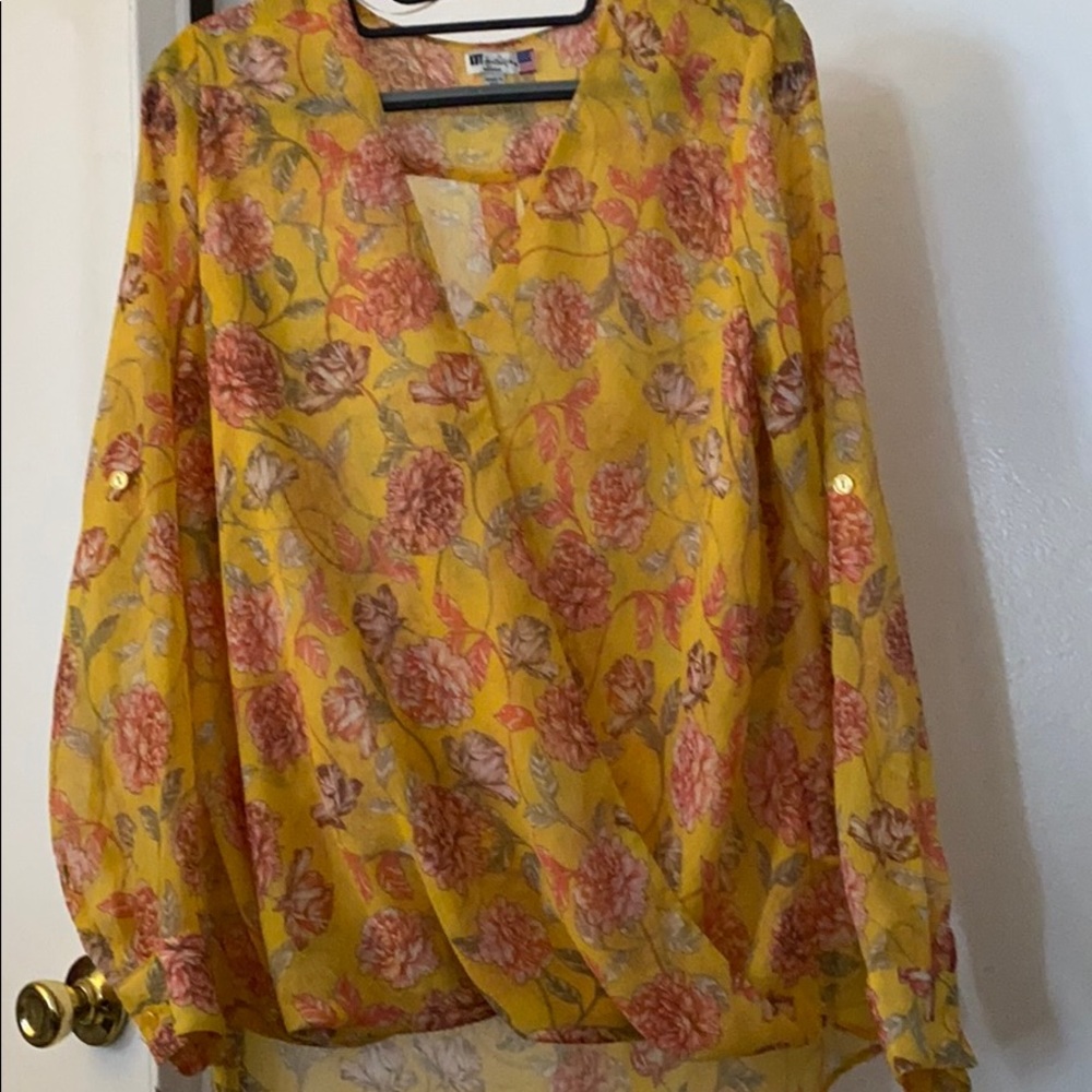 Kut from the Kloth semi-sheer buttondown
